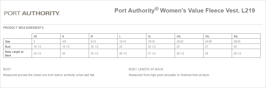 Ladies Port Authority® Value Fleece Vest L219