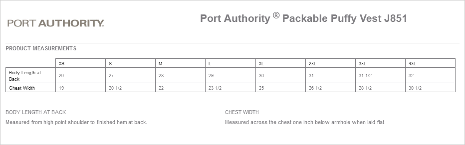 Port Authority® Packable Puffy Vest J851